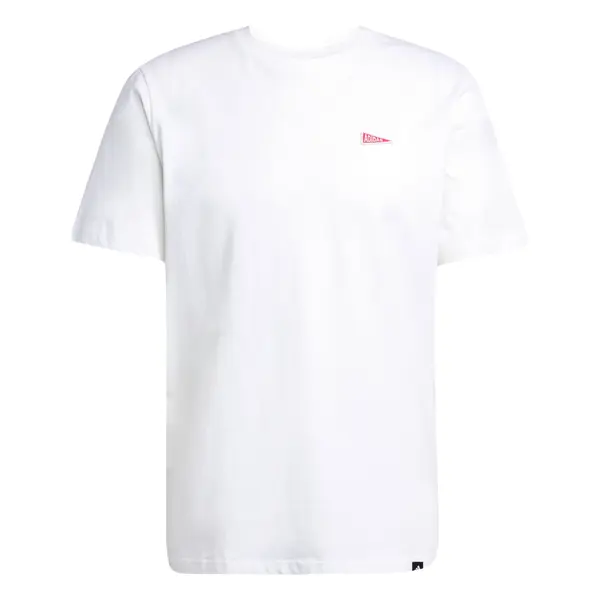 ADIDAS SPORTSWEAR ADIDAS SPORTSWEAR Funkcionalna majica 'Pennant Trim Graphic'  rdeča / črna / bela