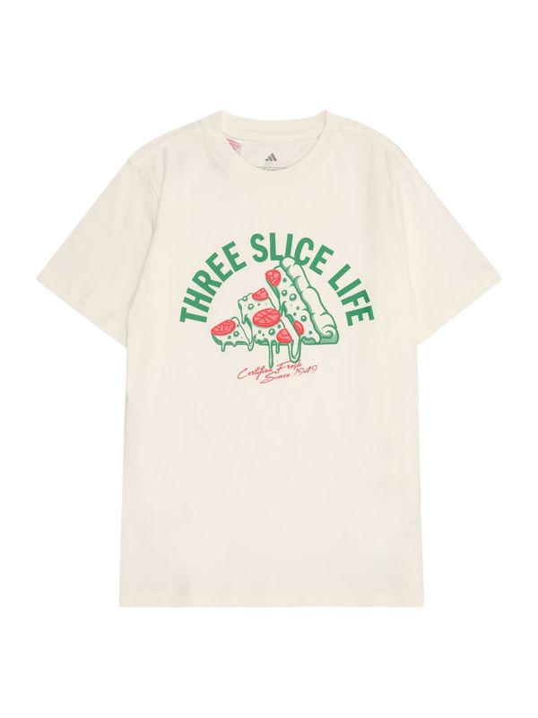 ADIDAS SPORTSWEAR ADIDAS SPORTSWEAR Funkcionalna majica 'PIZZA'  zelena / živo rdeča / volneno bela