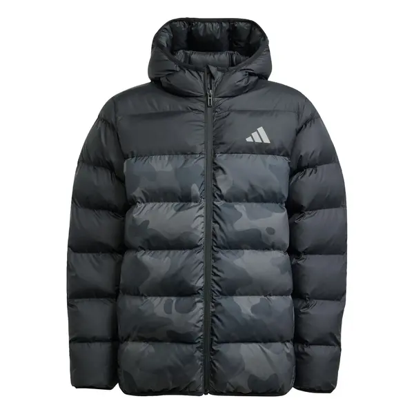 ADIDAS SPORTSWEAR ADIDAS SPORTSWEAR Športna jakna 'Synthetic Down Allover-Print Jacket'  siva / temno zelena / črna / bela