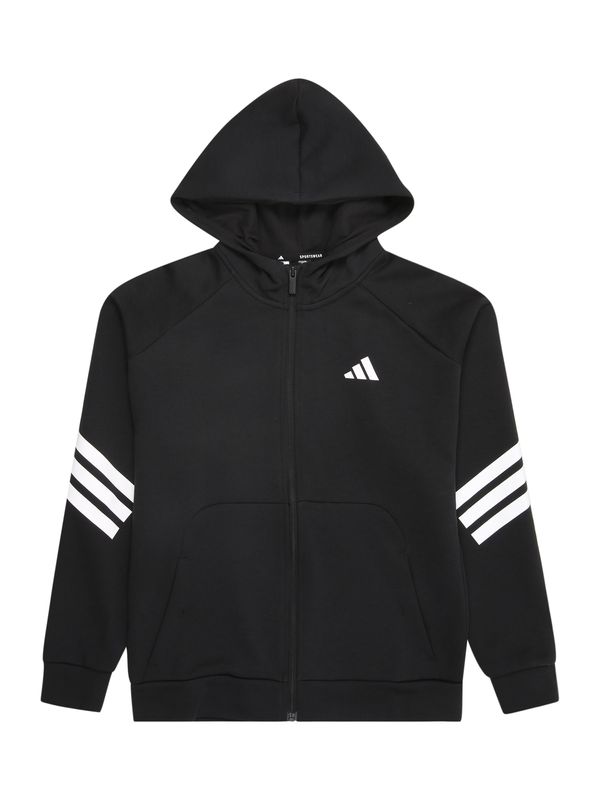 ADIDAS SPORTSWEAR ADIDAS SPORTSWEAR Športna jopa na zadrgo  črna / bela