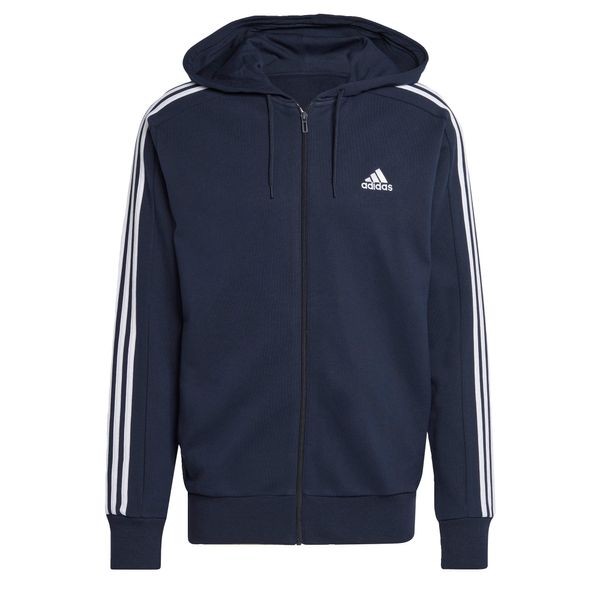 ADIDAS SPORTSWEAR ADIDAS SPORTSWEAR Športna jopa na zadrgo 'Essentials French Terry 3-Stripes '  temno modra / bela