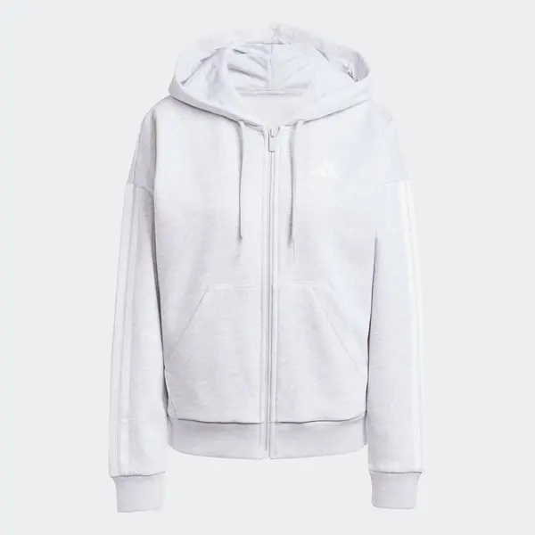 ADIDAS SPORTSWEAR ADIDAS SPORTSWEAR Športna jopa na zadrgo 'Essentials'  svetlo siva / bela