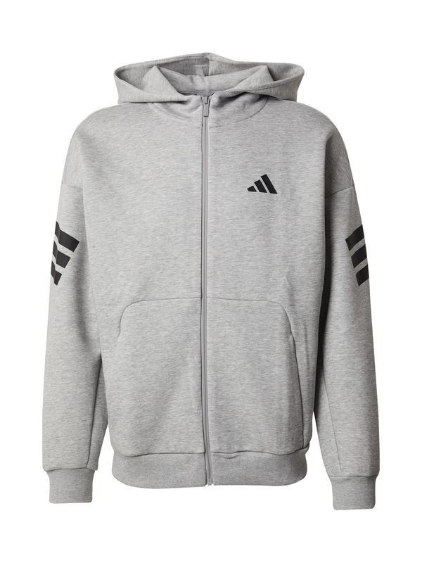 ADIDAS SPORTSWEAR ADIDAS SPORTSWEAR Športna jopa na zadrgo  siva / črna