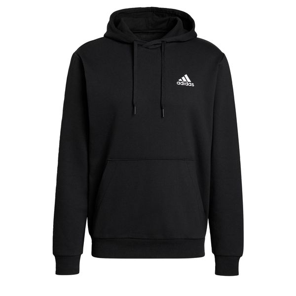 ADIDAS SPORTSWEAR ADIDAS SPORTSWEAR Športna majica 'Essentials Fleece'  črna / bela