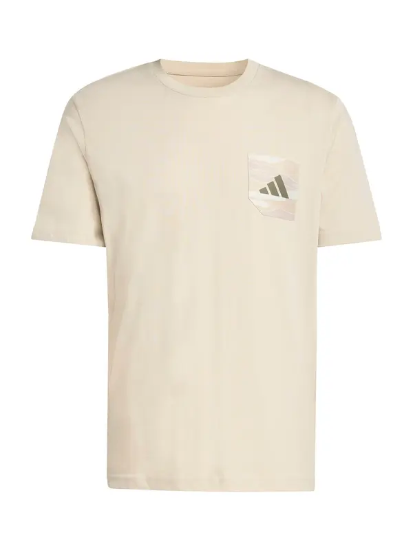 ADIDAS SPORTSWEAR ADIDAS SPORTSWEAR Športna majica  greige / kaki / bela