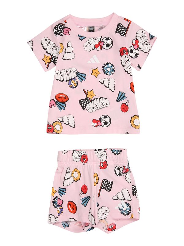 ADIDAS SPORTSWEAR ADIDAS SPORTSWEAR Športna trenirka 'Seasonal Essentials Fun'  roza / krvavo rdeča / črna / bela