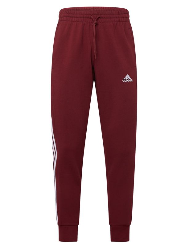 ADIDAS SPORTSWEAR ADIDAS SPORTSWEAR Športne hlače 'Essentials'  burgund / bela