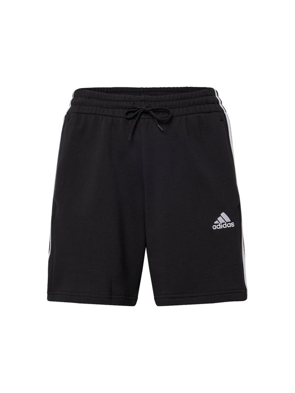 ADIDAS SPORTSWEAR ADIDAS SPORTSWEAR Športne hlače 'Essentials French Terry 3-Stripes'  črna / bela