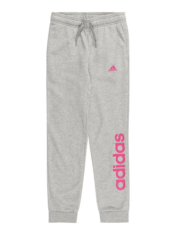 ADIDAS SPORTSWEAR ADIDAS SPORTSWEAR Športne hlače 'Essentials Linear Logo'  pegasto siva / roza