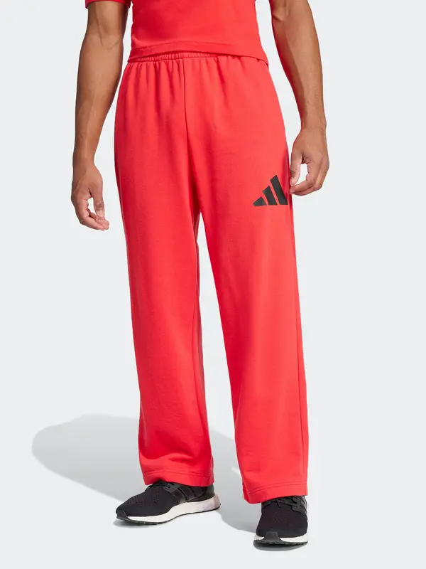 ADIDAS SPORTSWEAR ADIDAS SPORTSWEAR Športne hlače 'Essentials'  rdeča / črna