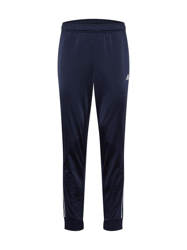 ADIDAS SPORTSWEAR ADIDAS SPORTSWEAR Športne hlače 'Essentials Warm-Up Tapered 3-Stripes'  mornarska / bela