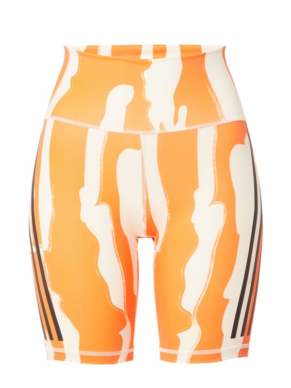 Adidas ADIDAS SPORTSWEAR Športne hlače 'Thebe Magugu Bike'  kremna / svetlo oranžna / črna