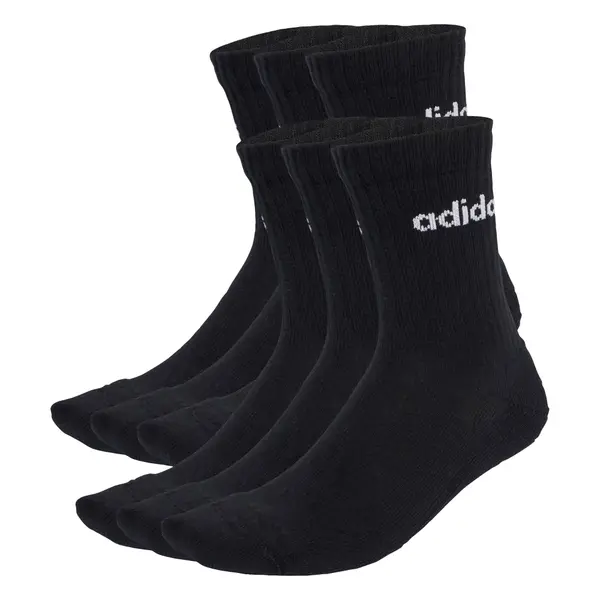 ADIDAS SPORTSWEAR ADIDAS SPORTSWEAR Športne nogavice 'Linear Crew Cushioned 6 Pair Pack'  črna / bela