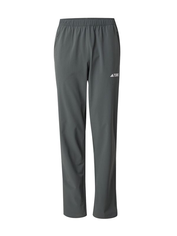 ADIDAS TERREX ADIDAS TERREX Outdoor hlače  siva / bela