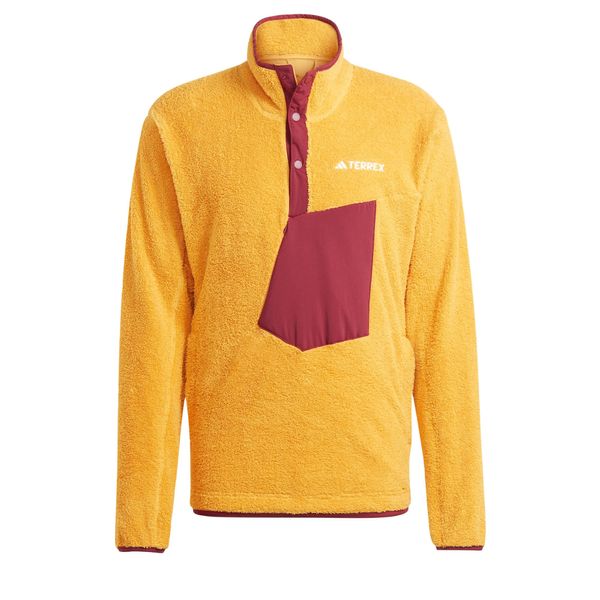 ADIDAS TERREX ADIDAS TERREX Športen pulover 'Xploric High-Pile-Fleece Pullover'  rumena / karminsko rdeča