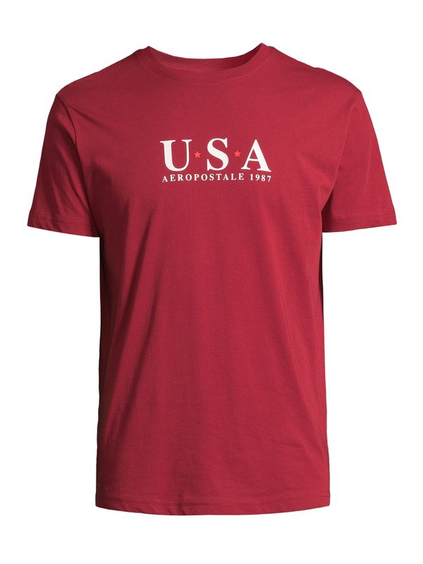 AÉROPOSTALE AÉROPOSTALE Majica  burgund / bela