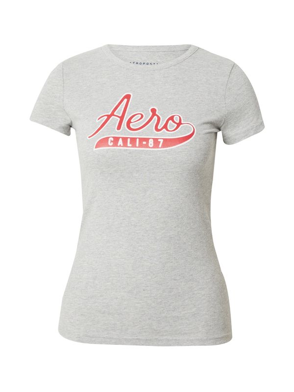 AÉROPOSTALE AÉROPOSTALE Majica 'CALI'  pegasto siva / krvavo rdeča / naravno bela