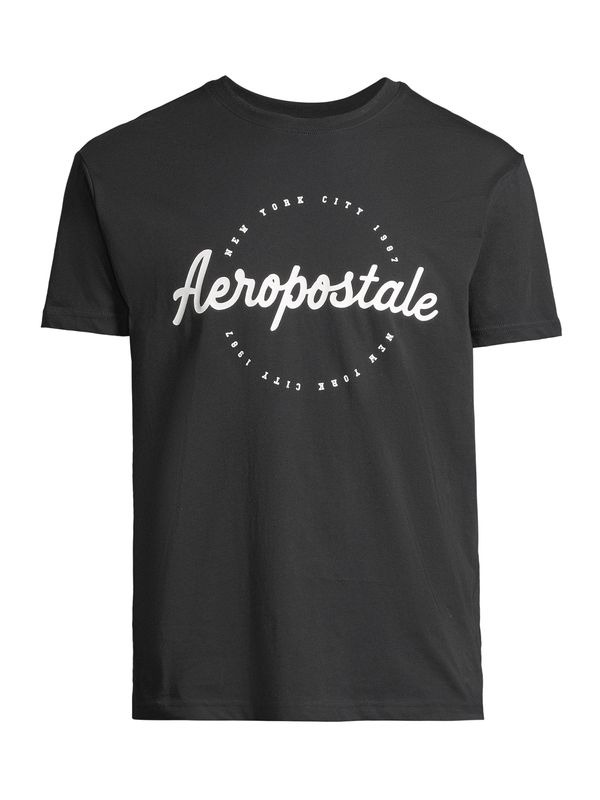 AÉROPOSTALE AÉROPOSTALE Majica  črna / bela