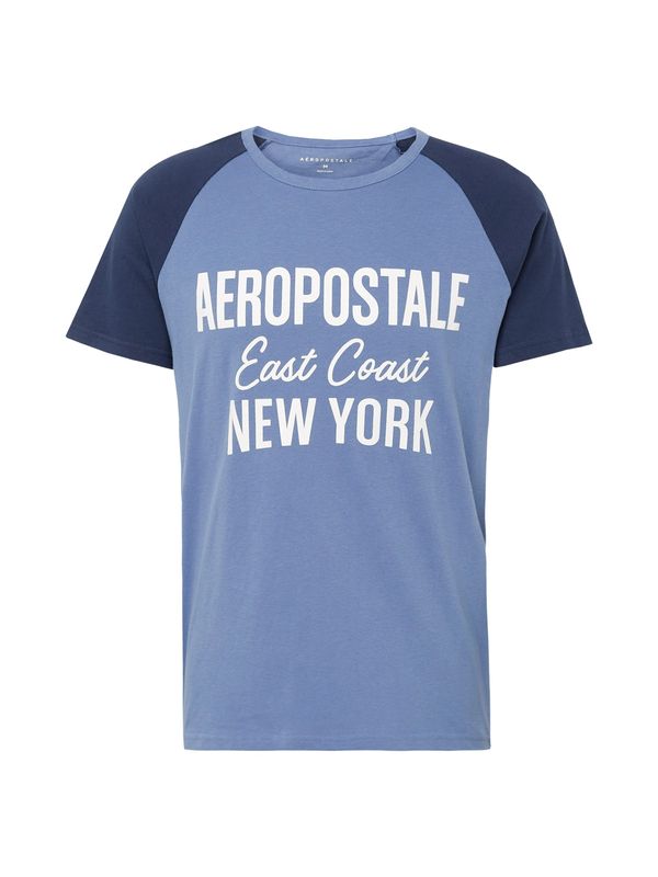 AÉROPOSTALE AÉROPOSTALE Majica 'EAST COAST'  marine / golobje modra / off-bela