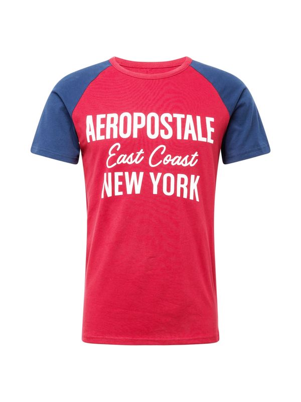 AÉROPOSTALE AÉROPOSTALE Majica 'EAST COAST'  mornarska / rdeča / bela