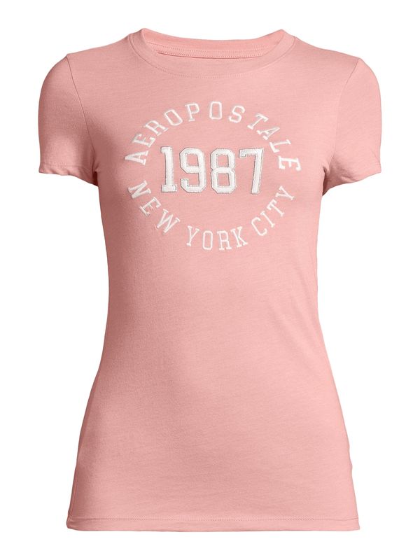 AÉROPOSTALE AÉROPOSTALE Majica 'JKI 1987'  roza / bela