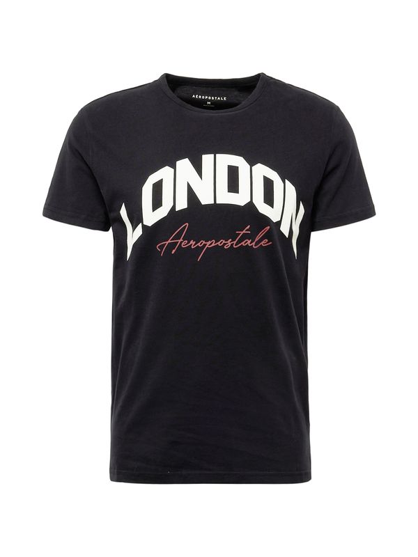 AÉROPOSTALE AÉROPOSTALE Majica 'LONDON'  pitaja / črna / bela