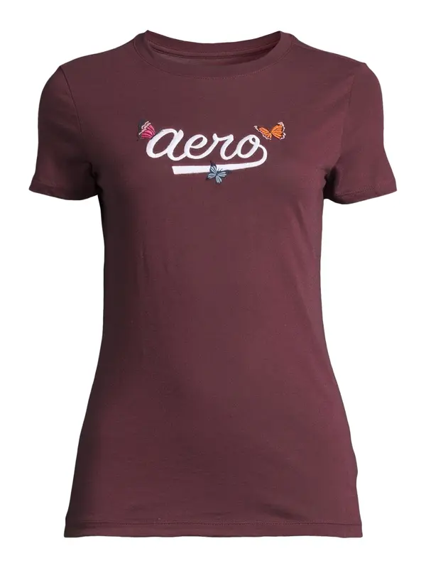 AÉROPOSTALE AÉROPOSTALE Majica  modra / oranžna / vinsko rdeča / bela