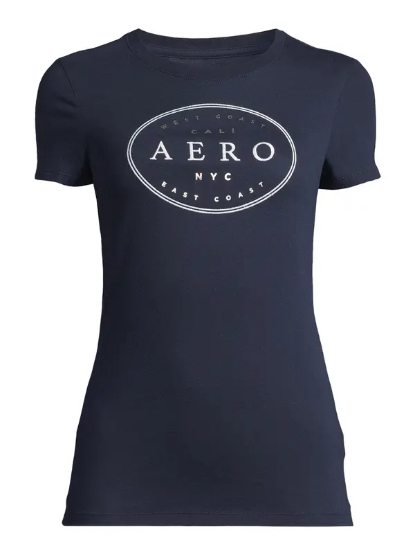 AÉROPOSTALE AÉROPOSTALE Majica  mornarska / srebrna / bela