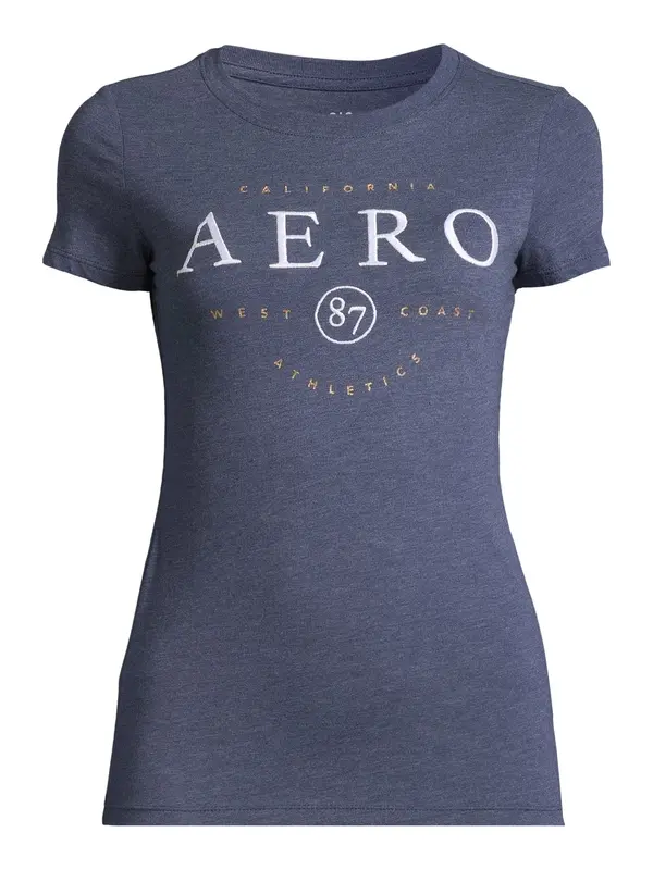 AÉROPOSTALE AÉROPOSTALE Majica  mornarska / zlata / bela