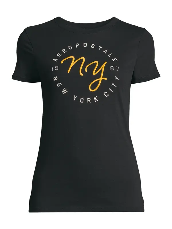 AÉROPOSTALE AÉROPOSTALE Majica  rumena / črna / bela