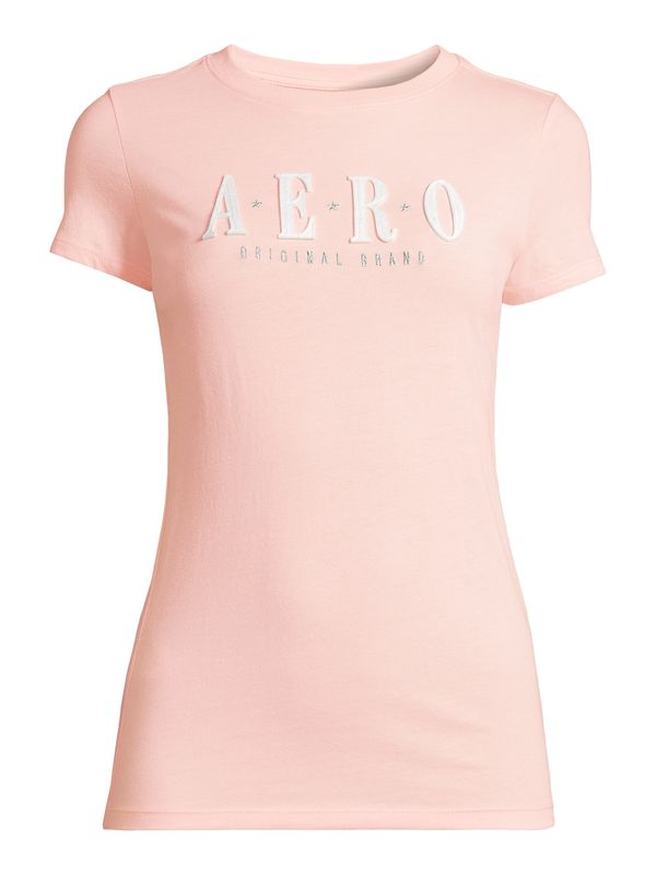 AÉROPOSTALE AÉROPOSTALE Majica 'STARS'  rosé / srebrna / bela