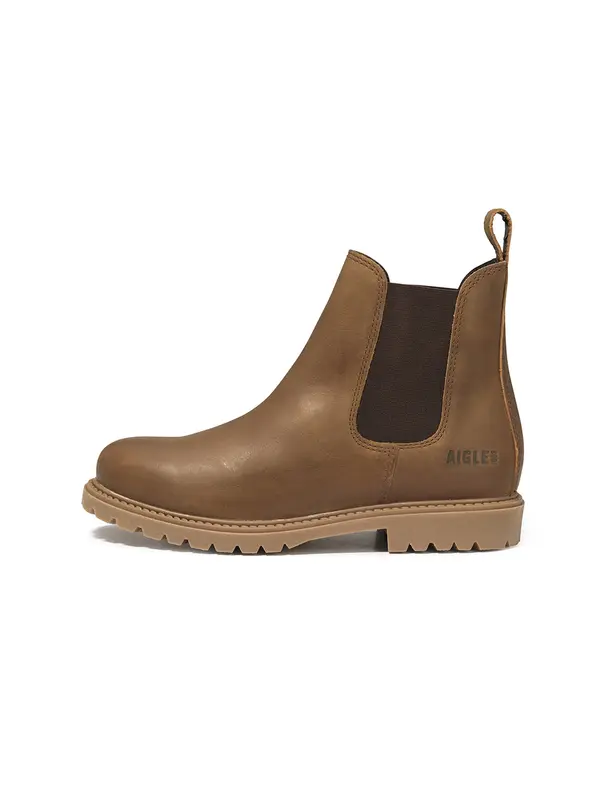 AIGLE AIGLE Chelsea škornji 'Eperon'  konjak / temno rjava