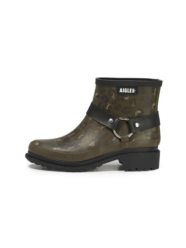 AIGLE AIGLE Gumijasti škornji 'Macadames'  kaki / oliva / črna