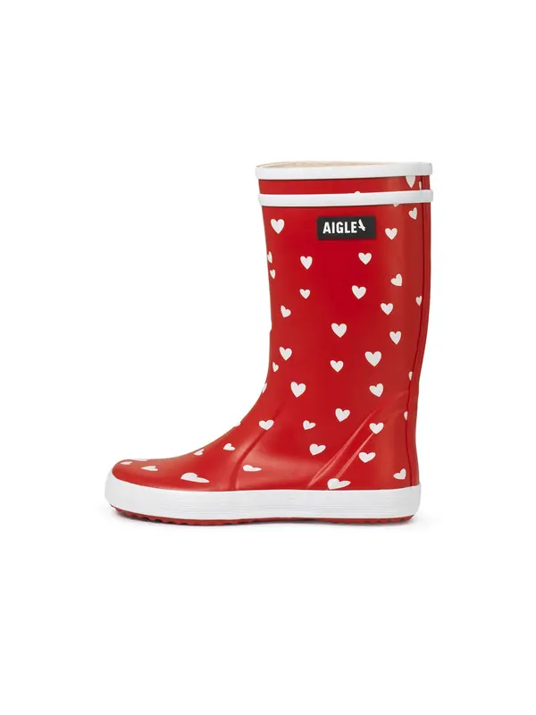 AIGLE AIGLE Škornji 'Lolly Pop Play Unisex'  rdeča / črna / bela
