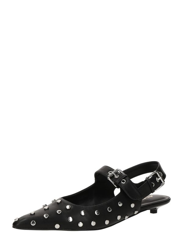 ALDO ALDO Čevlji s peto in s paščki 'KELLYA'  črna / srebrna