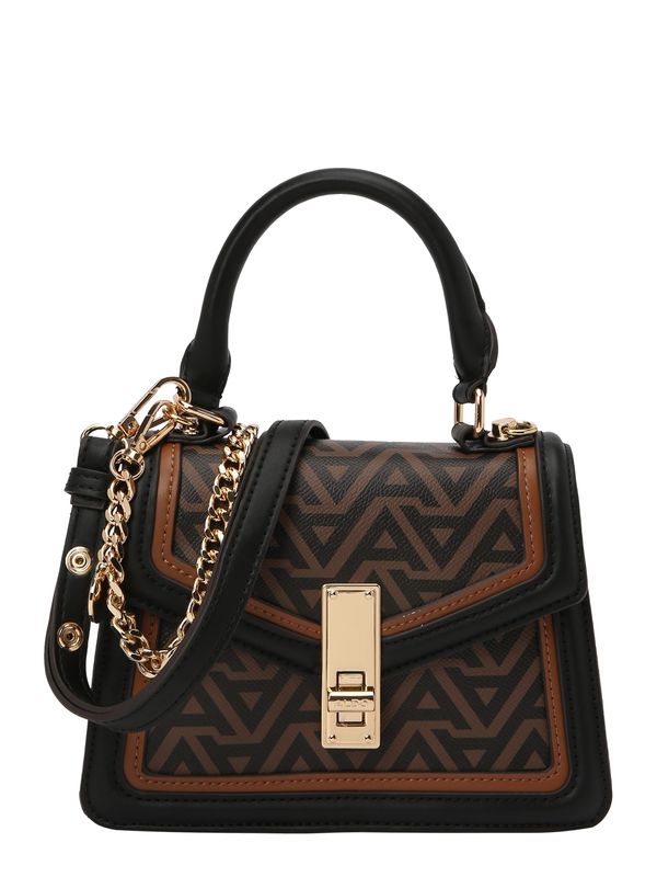 ALDO ALDO Ročna torbica 'EMALINE'  konjak / brokat / črna