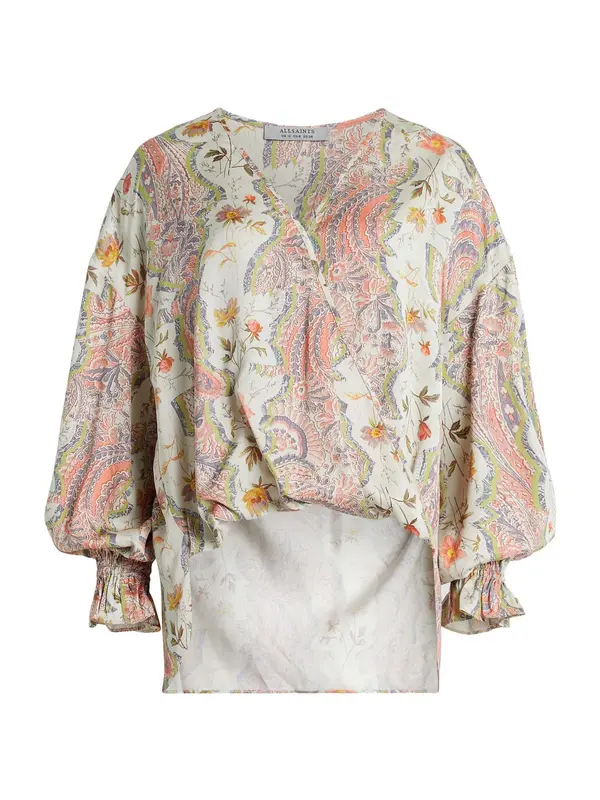 AllSaints AllSaints Bluza 'PENNY CASCADE'  mornarska / zelena / oranžna / bela