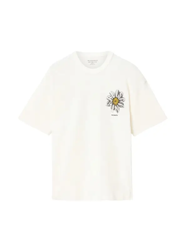 AllSaints AllSaints Majica 'PETALS'  rumena / svetlo siva / črna / bela