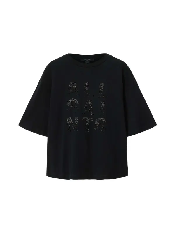 AllSaints AllSaints Majica 'STACKS AMELIE'  črna / srebrna