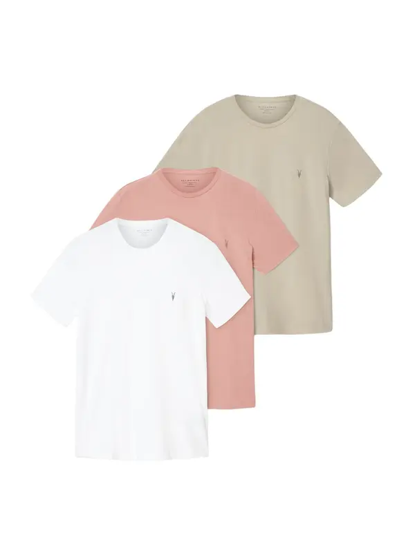AllSaints AllSaints Majica 'TONIC'  greige / korala / bela