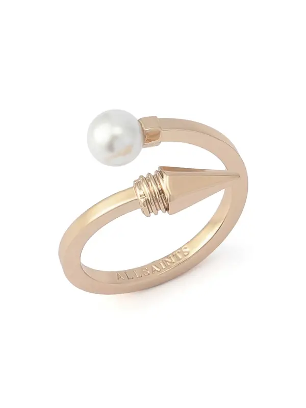 AllSaints AllSaints Prstan 'Hazel Pearl'  zlata / biserno bela