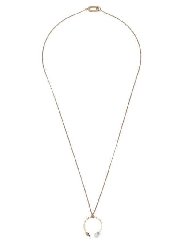 AllSaints AllSaints Verižica 'Hazel Spike'  zlata / biserno bela