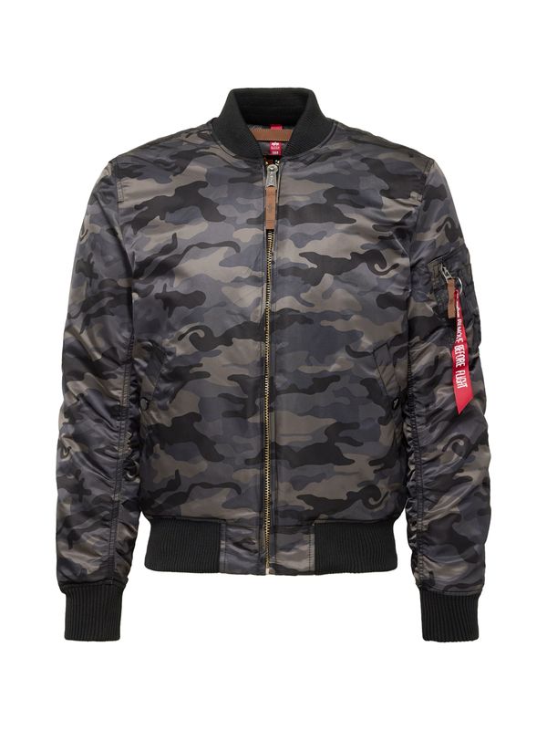 ALPHA INDUSTRIES ALPHA INDUSTRIES Funkcionalna jakna 'MA-1 VF 59'  svetlo siva / temno siva / rdeča / črna