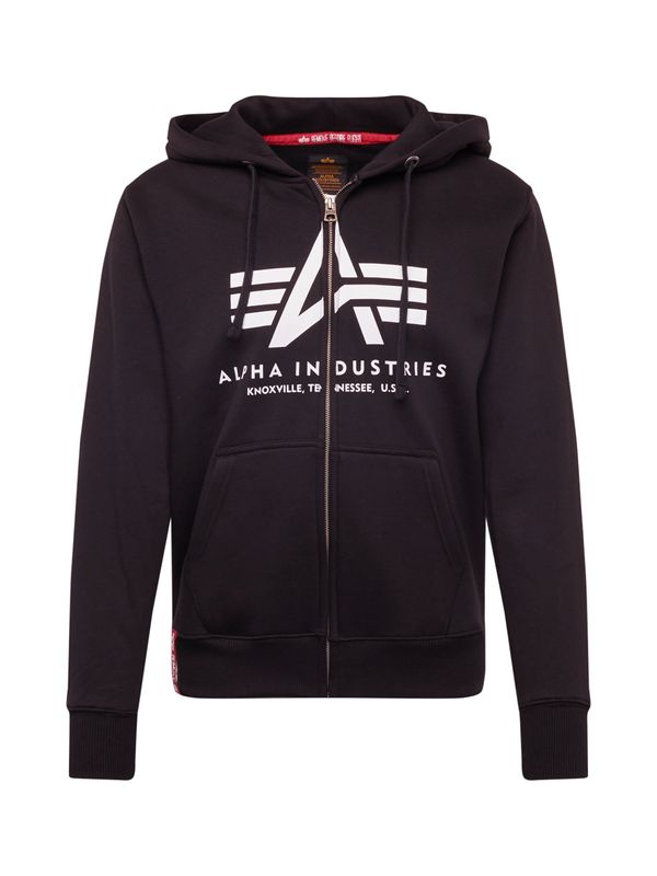 ALPHA INDUSTRIES ALPHA INDUSTRIES Jopa na zadrgo  črna / bela