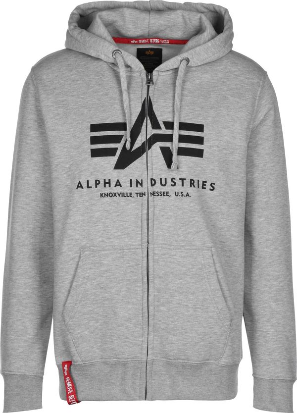 ALPHA INDUSTRIES ALPHA INDUSTRIES Jopa na zadrgo  siva / rdeča / črna / bela