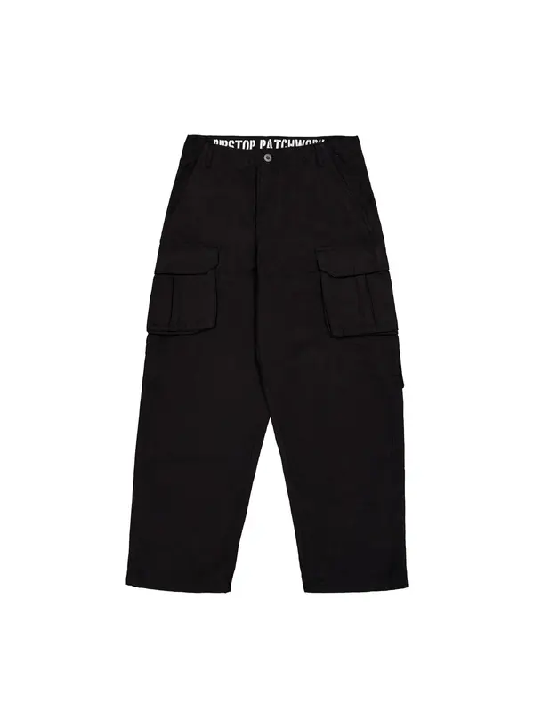 ALPHA INDUSTRIES ALPHA INDUSTRIES Kargo hlače 'Ripstop Patchwork'  črna