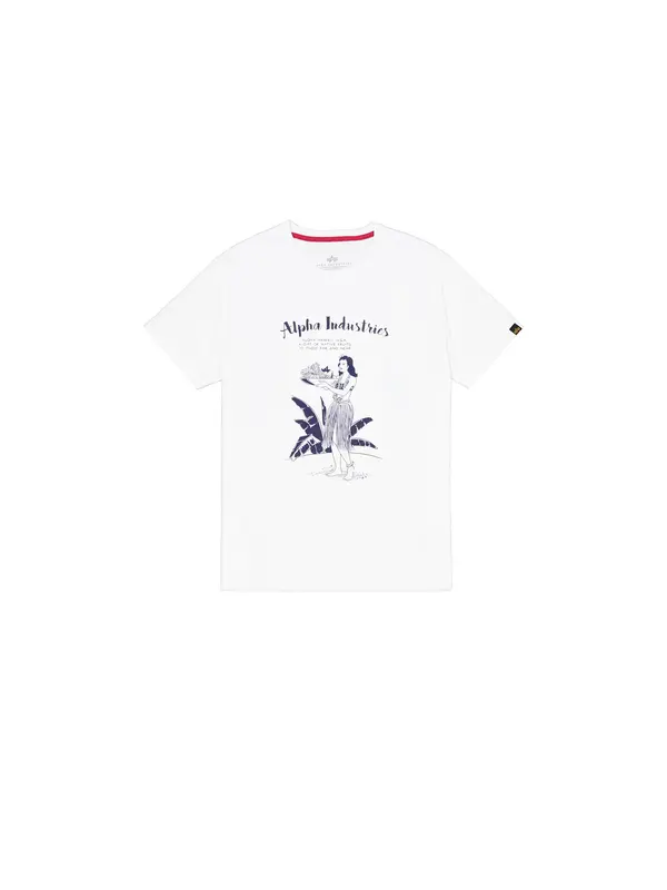 ALPHA INDUSTRIES ALPHA INDUSTRIES Majica 'Alpha Hawaii'  marine / bela