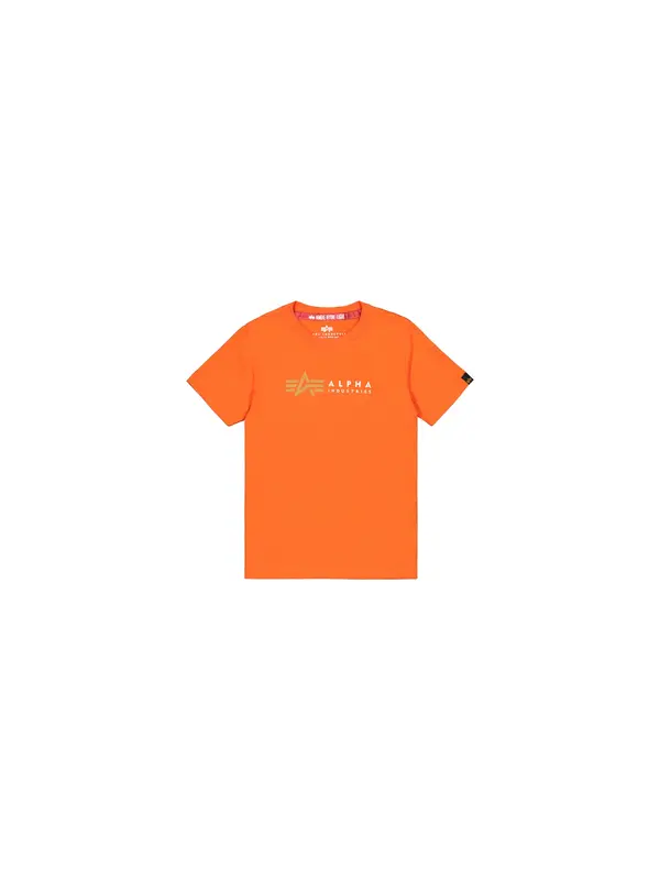 ALPHA INDUSTRIES ALPHA INDUSTRIES Majica 'Alpha Label'  rumena / oranžna / bela