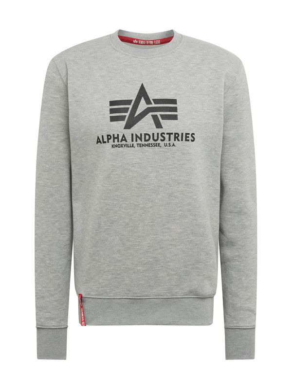 ALPHA INDUSTRIES ALPHA INDUSTRIES Majica  antracit / svetlo siva / rdeča