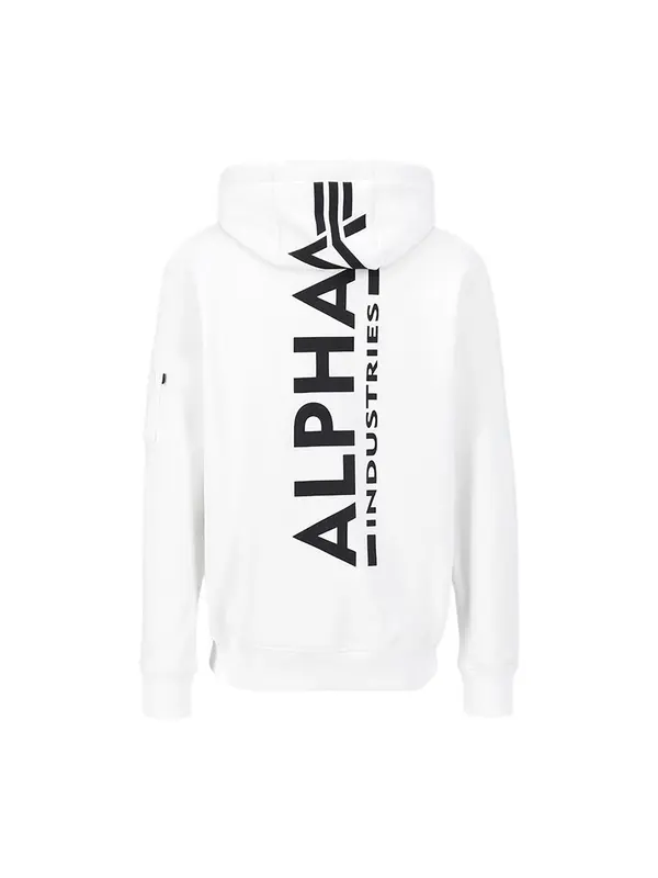 ALPHA INDUSTRIES ALPHA INDUSTRIES Majica 'Backprint'  črna / bela
